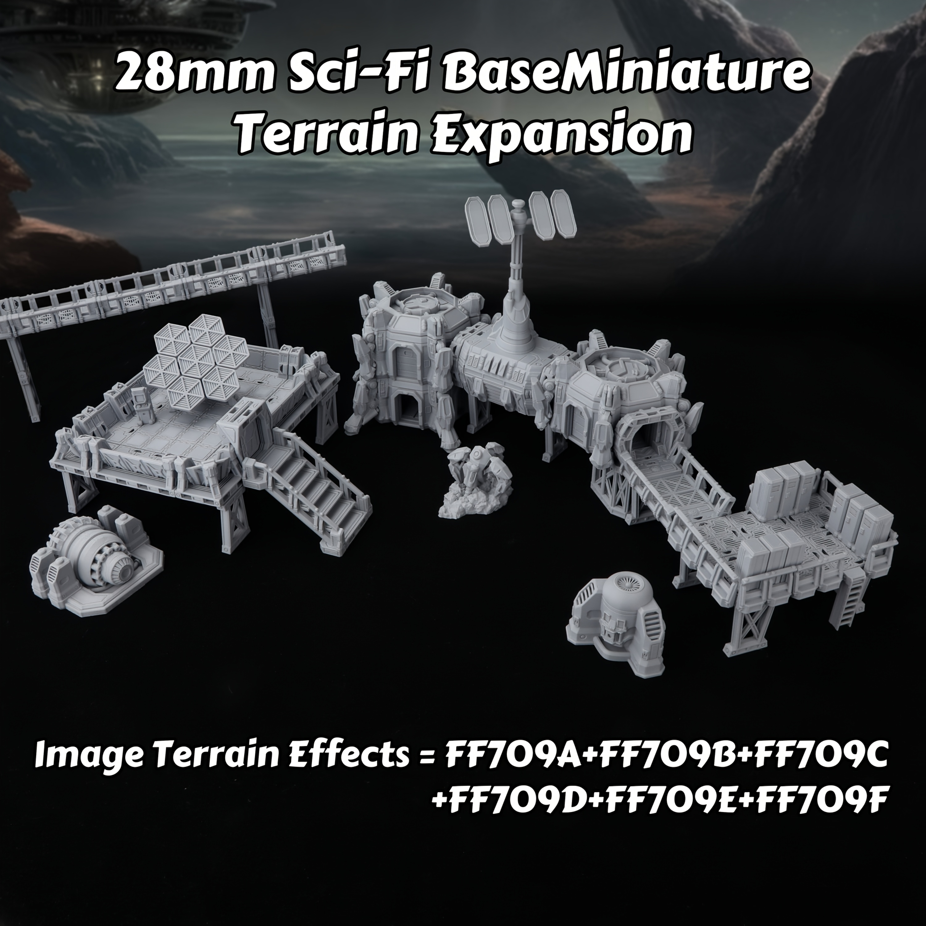 Miniature Terrain Set - Epical Sci-Fi Terrain Set for TTRPGs