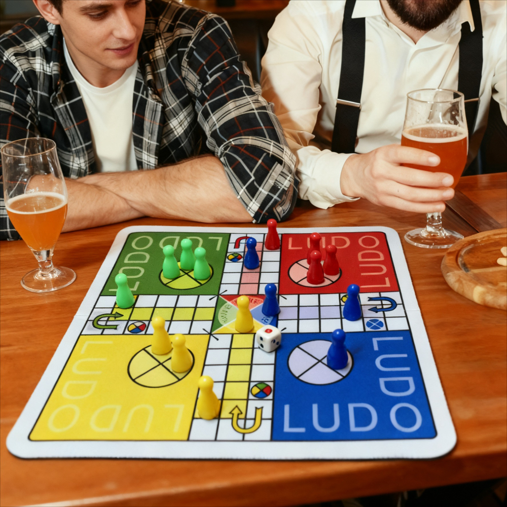 Board Game Ludo - LUDO Game Board with Numbered Pieces
