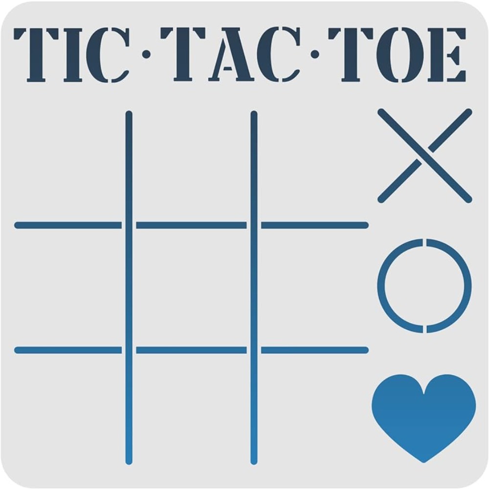 Board Game Template - Tic Tac Toe Board Stencil DIY