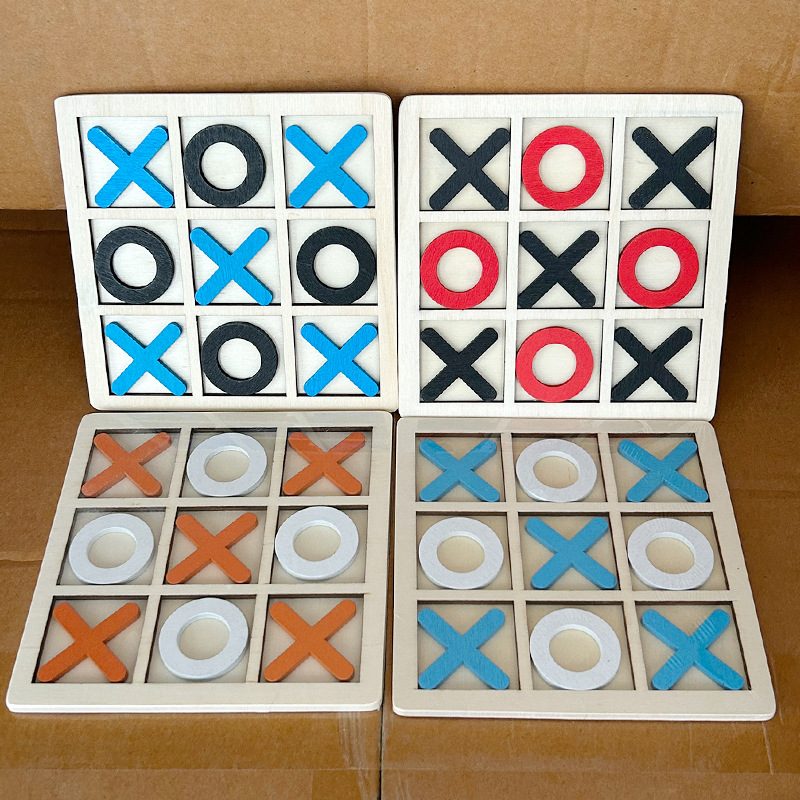 5pcs Wooden Tic Tac Toe Game D - Board Game Template review and price