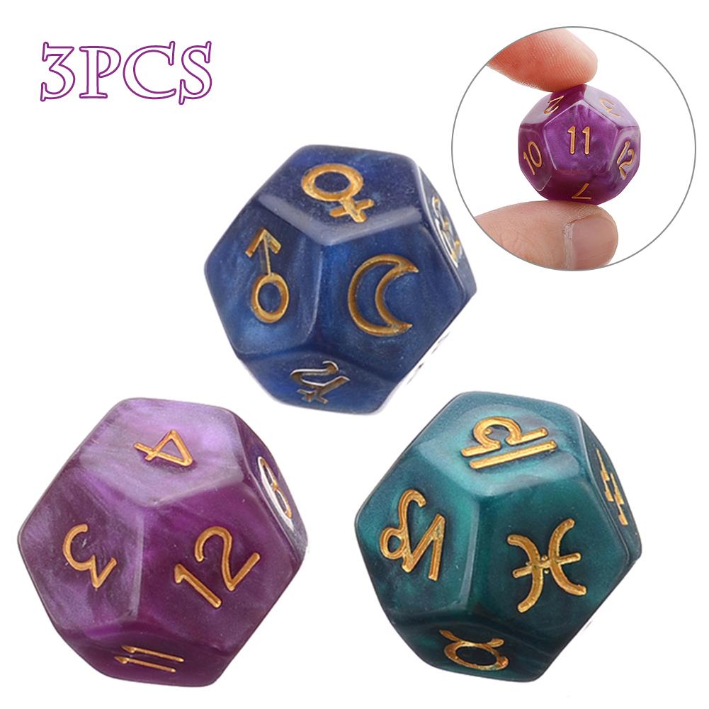 3PCS 12-Sided Dice Astrology T - Board Game Template review and price