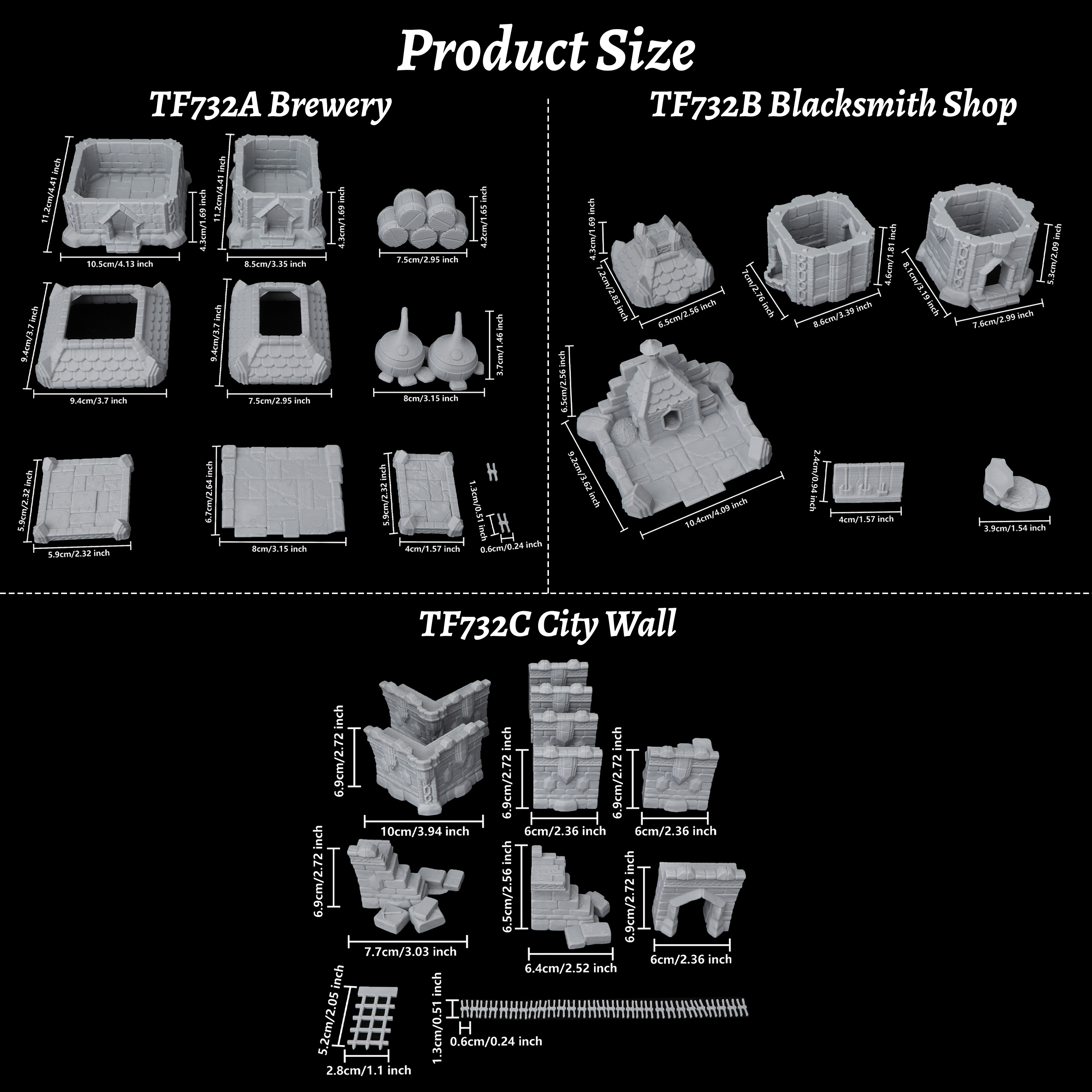 Fantasy Town Terrain Set - Bre - Miniature Terrain Set review and price