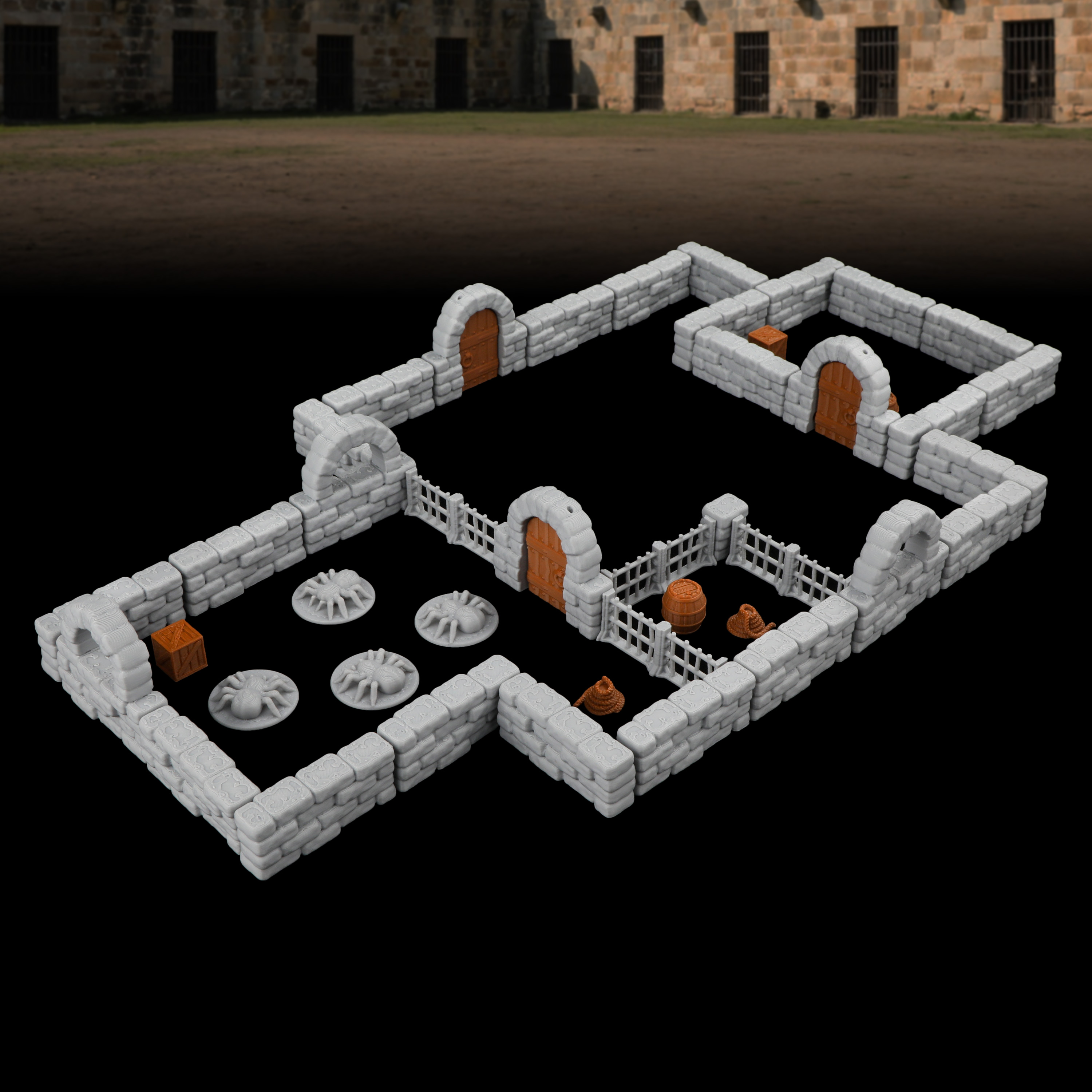 46Pcs Dungeon Stone Wall Set - - Miniature Terrain Set review and price