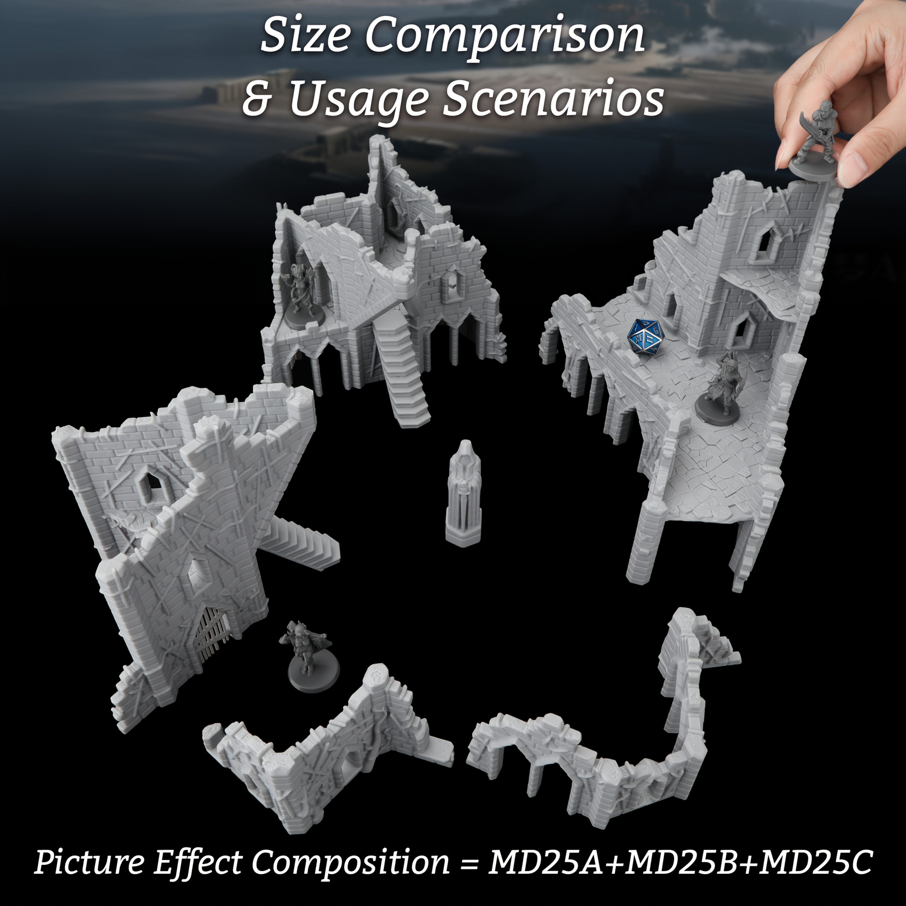 Ruined Fortress Miniature Terr - Miniature Terrain Set review and price
