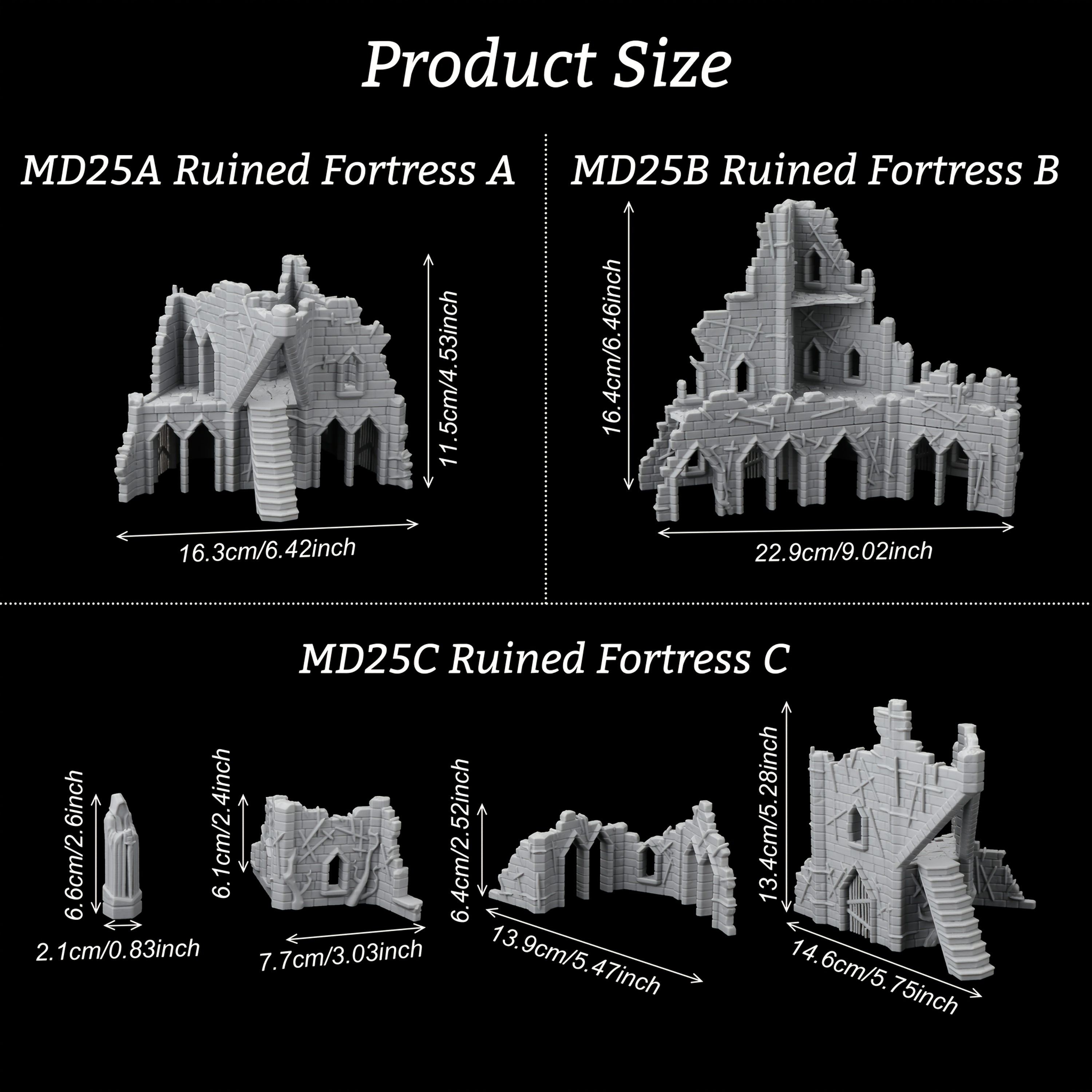 Ruined Fortress Miniature Terr - Miniature Terrain Set review and price