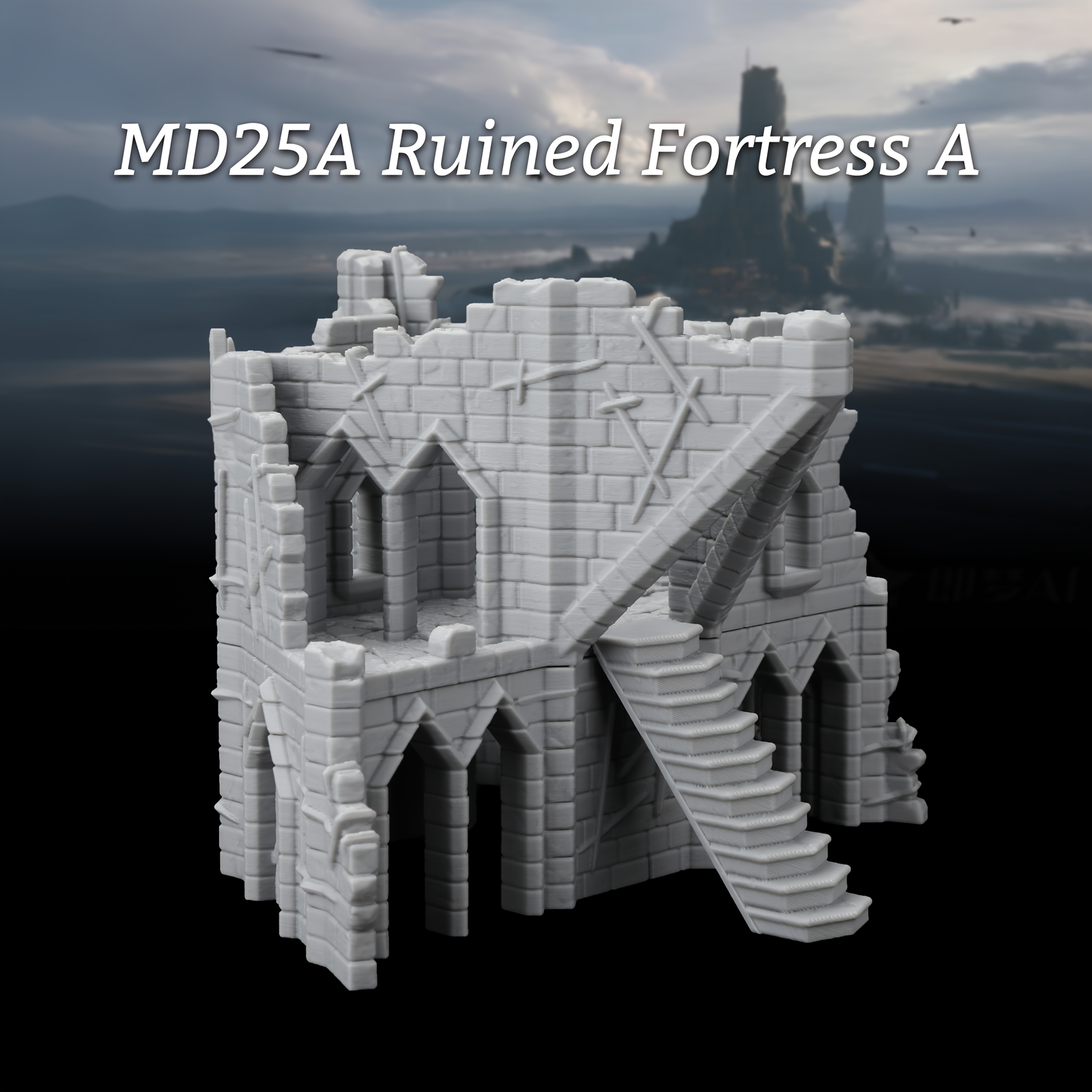 Ruined Fortress Miniature Terr - Miniature Terrain Set review and price
