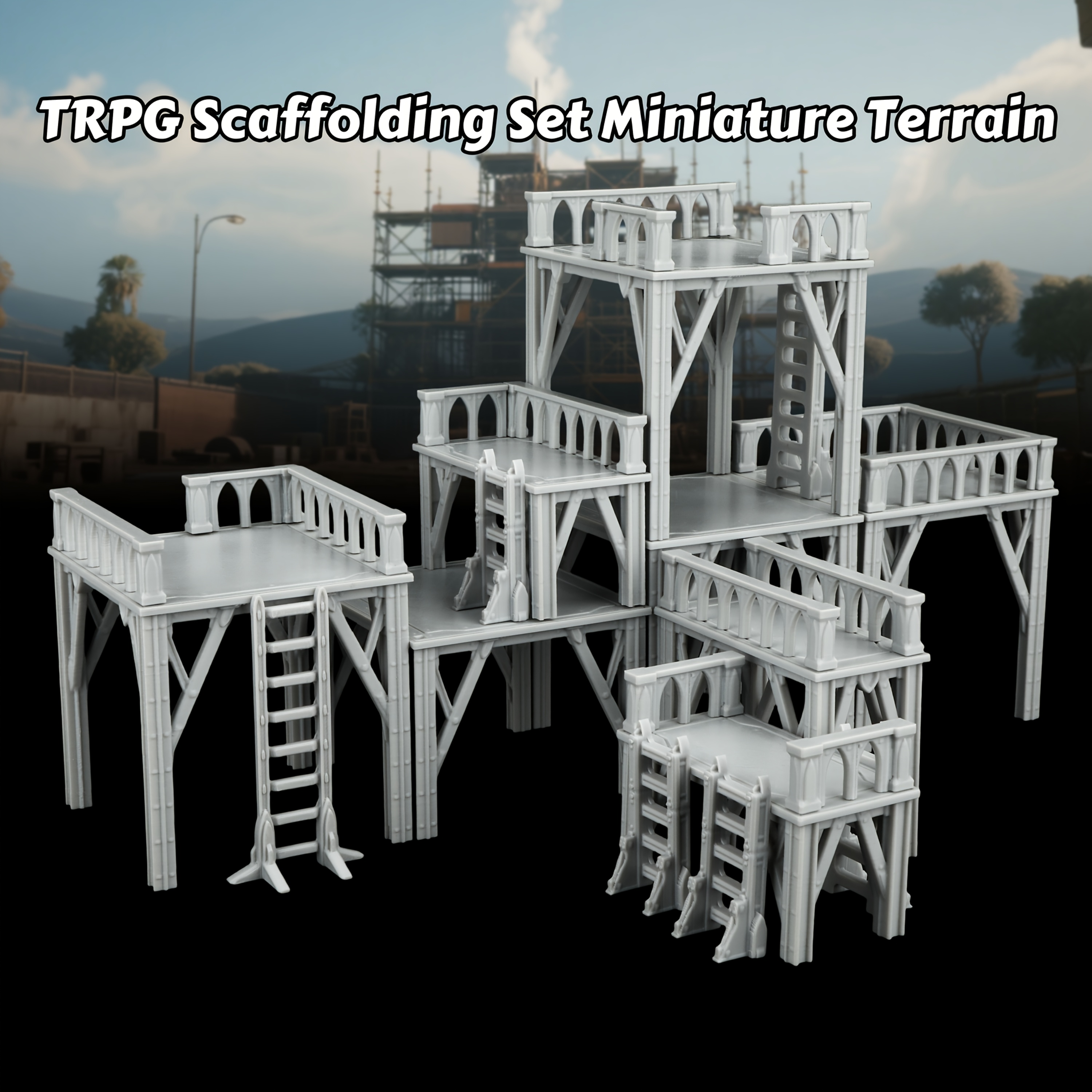 Sci-Fi Scaffolding Mini Terrai - Miniature Terrain Set review and price