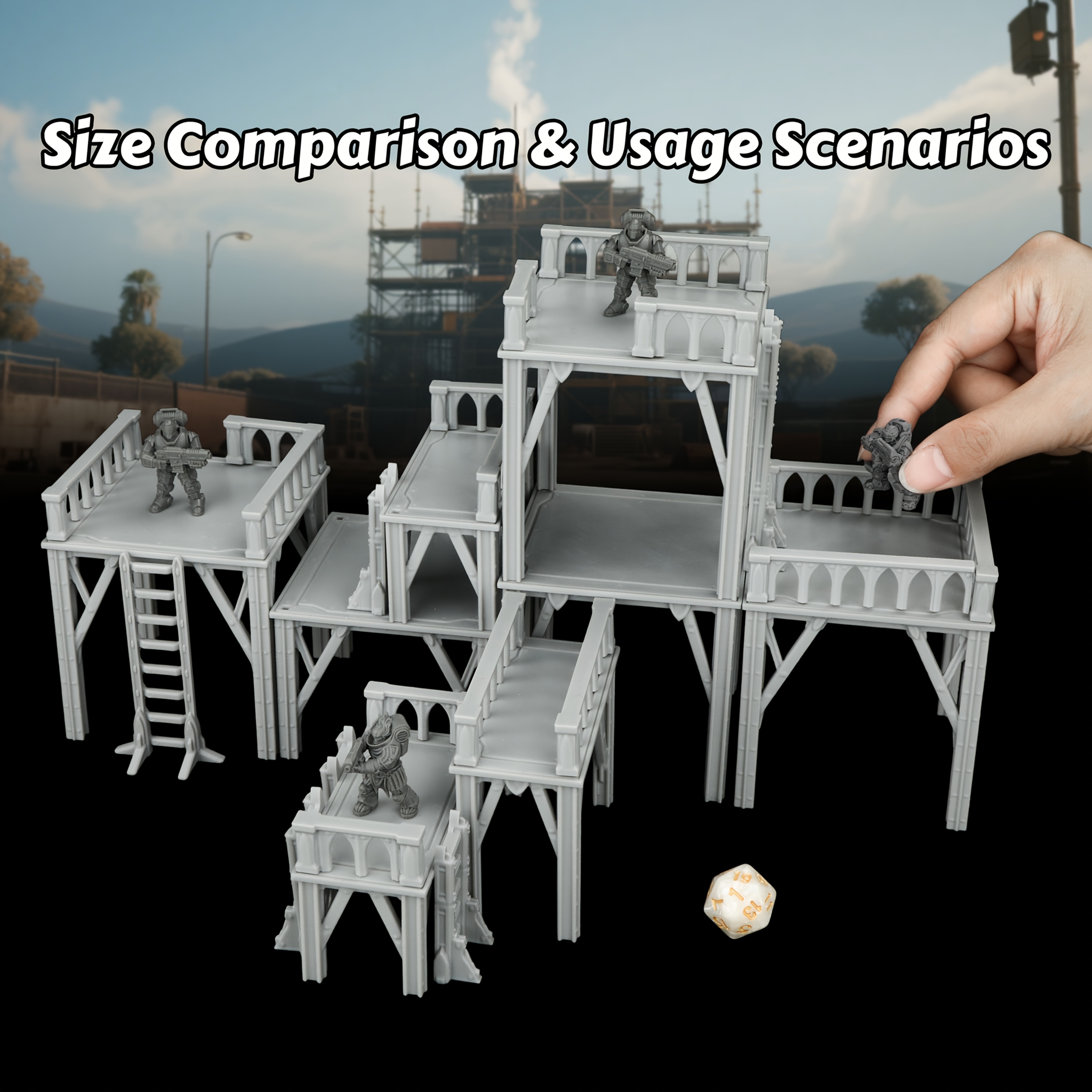 Sci-Fi Scaffolding Mini Terrai - Miniature Terrain Set review and price