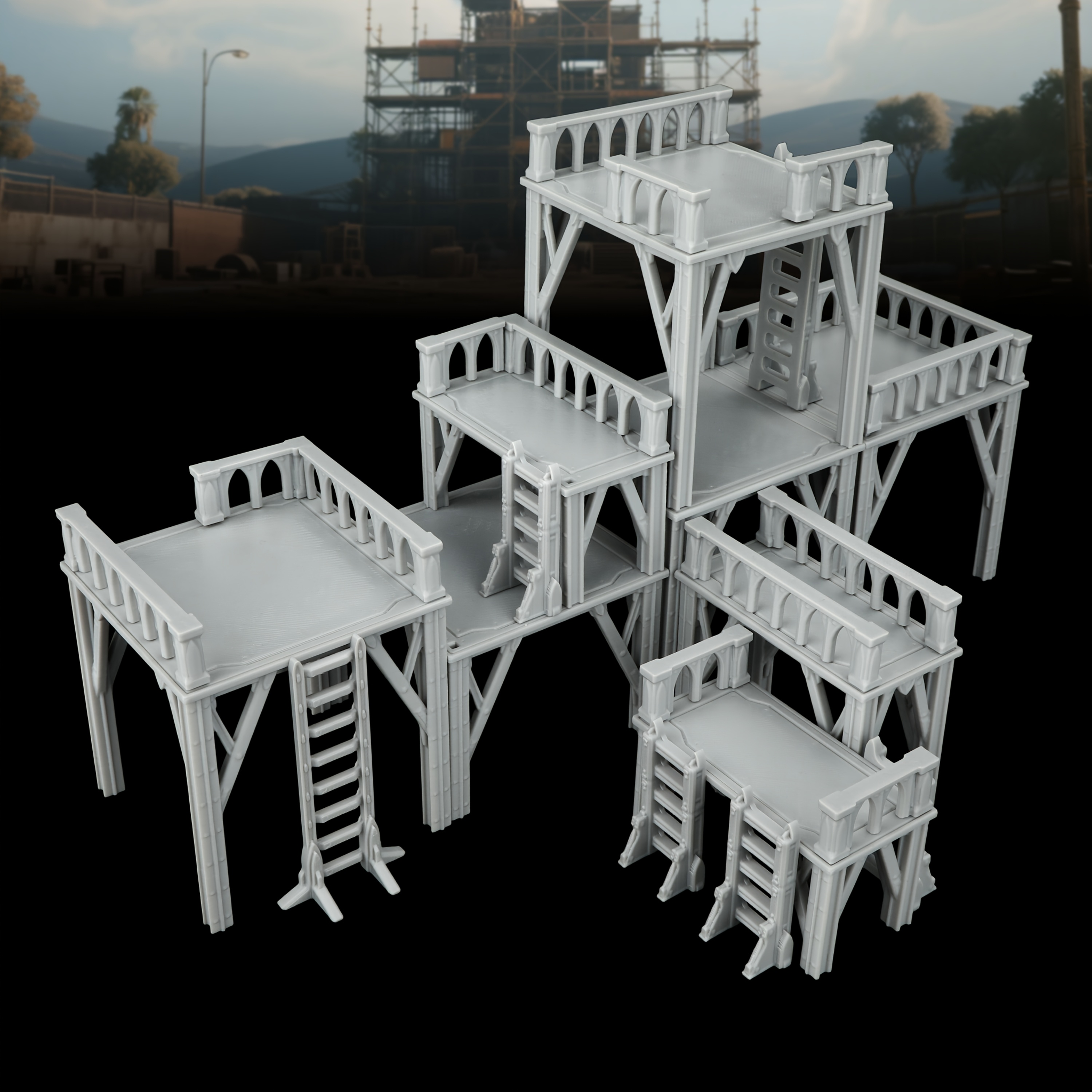 Sci-Fi Scaffolding Mini Terrai - Miniature Terrain Set review and price