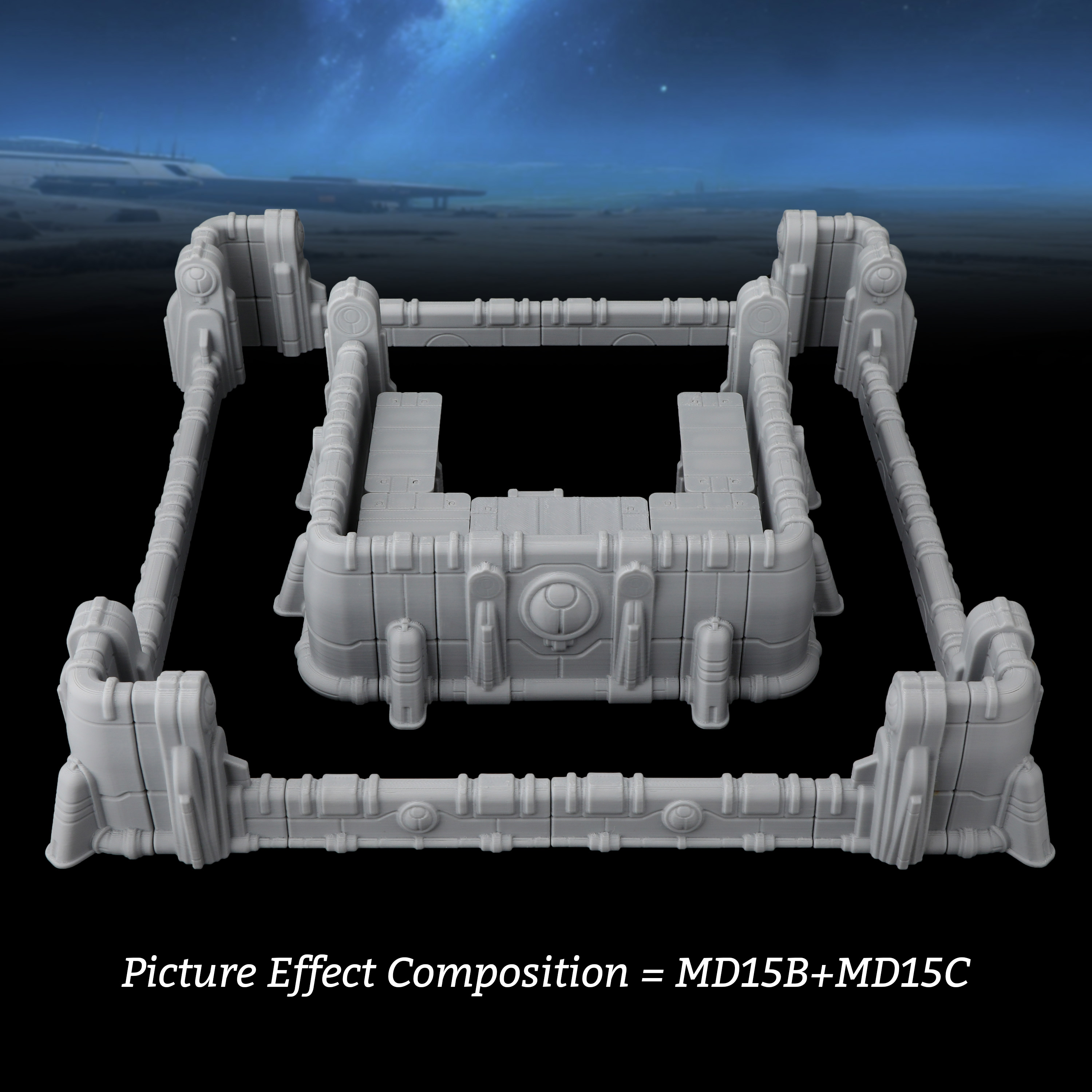 Sci-Fi Modular Fortress Defens - Miniature Terrain Set review and price