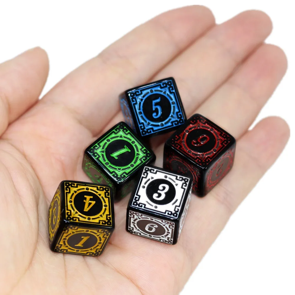 7 Pcs Polyhedral Carved Patter - Board Game Ludo review and price