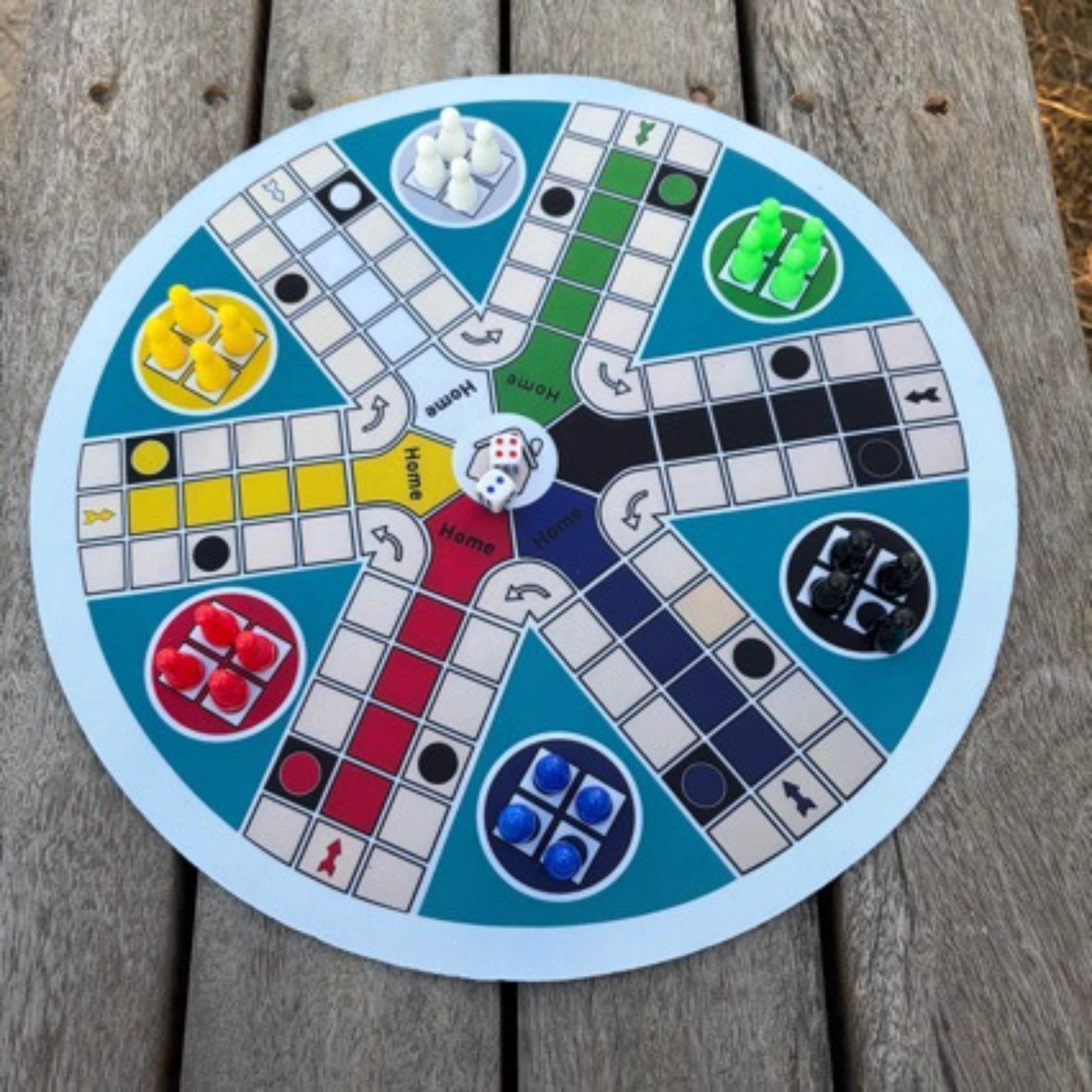 Ludo Game Set 6 Players Round  - Board Game Ludo review and price