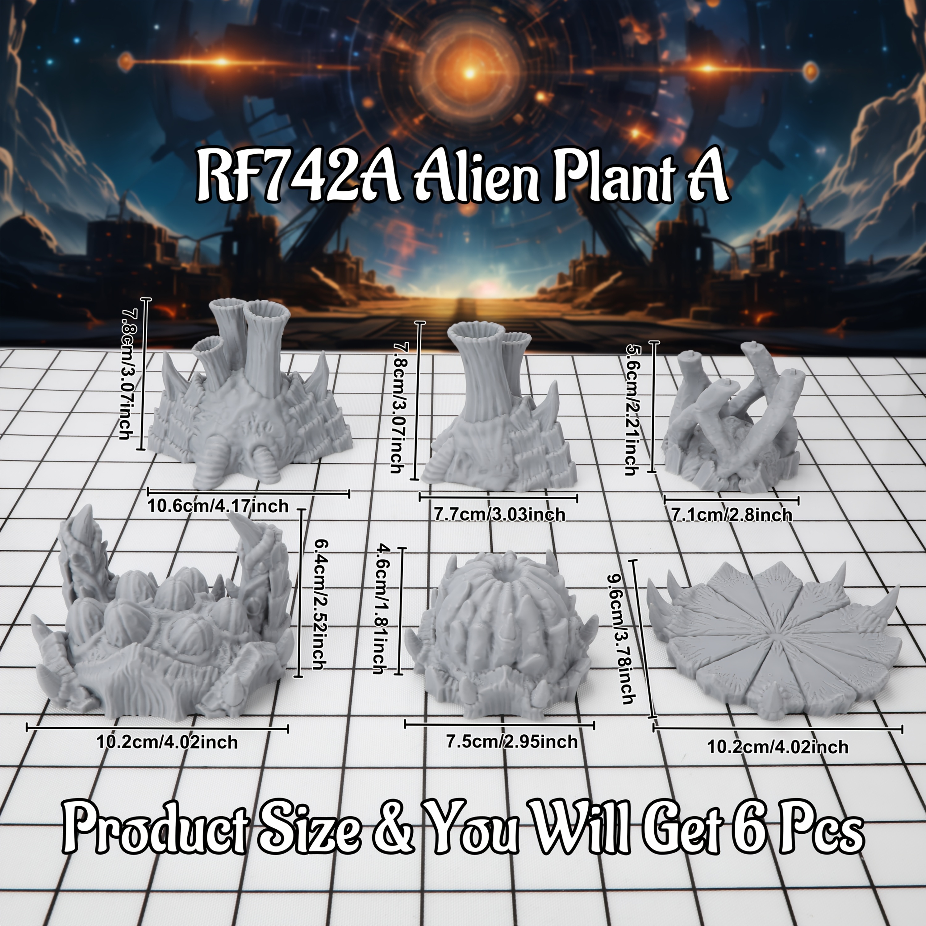 Sci-Fi Alien Miniature Terrain - Miniature Terrain Set review and price