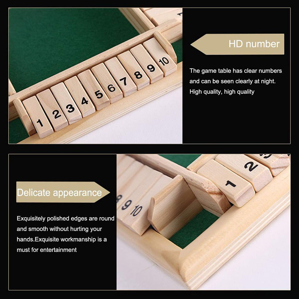 Shut The Box Dice Game Classic - Board Game Template review and price