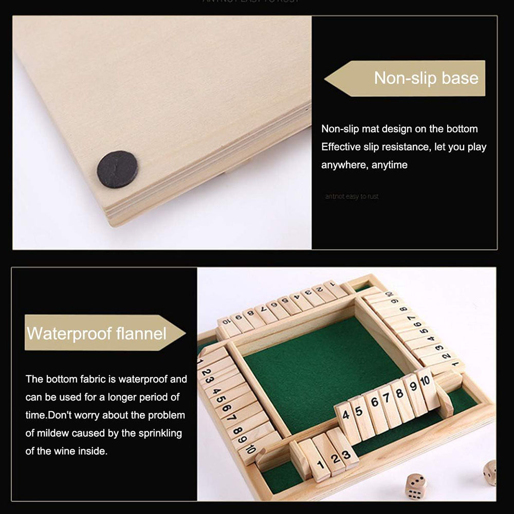 Shut The Box Dice Game Classic - Board Game Template review and price