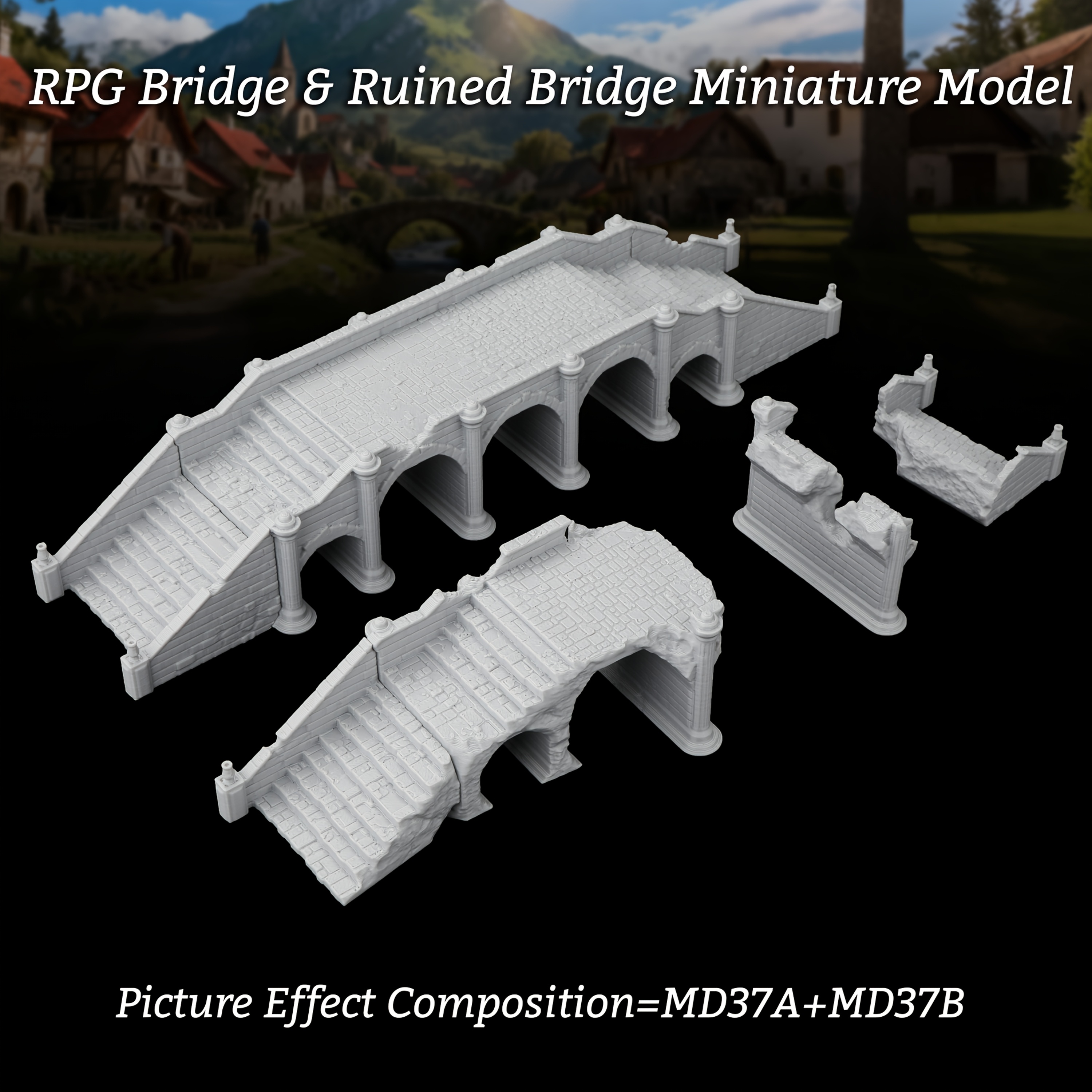 RPG Miniature Terrain Bridges  - Miniature Terrain Set review and price