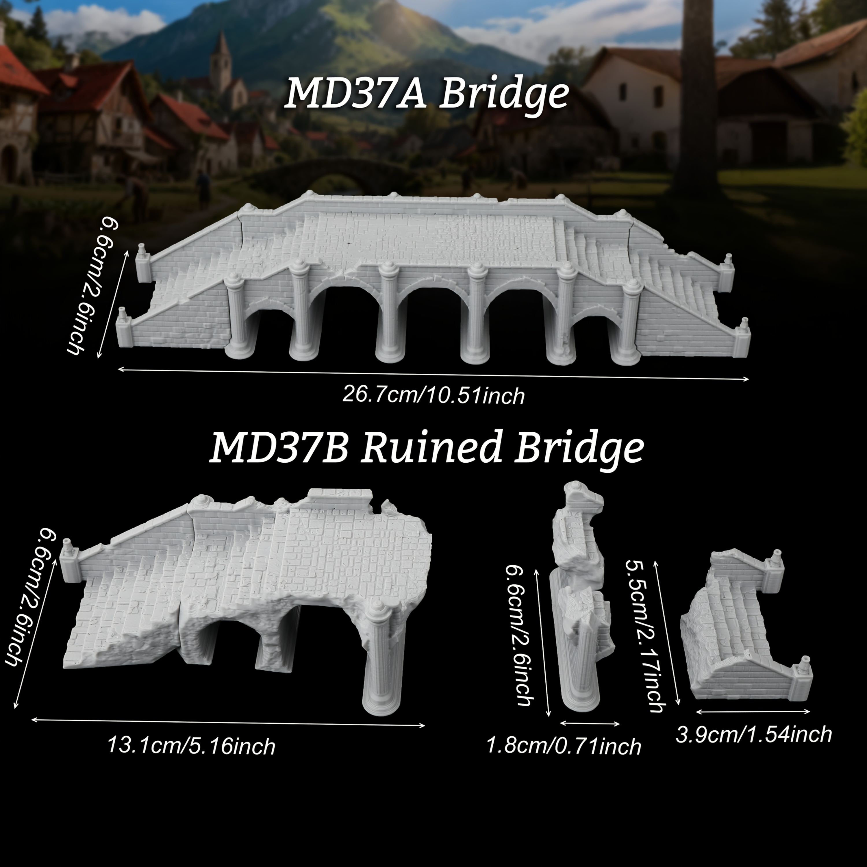 RPG Miniature Terrain Bridges  - Miniature Terrain Set review and price
