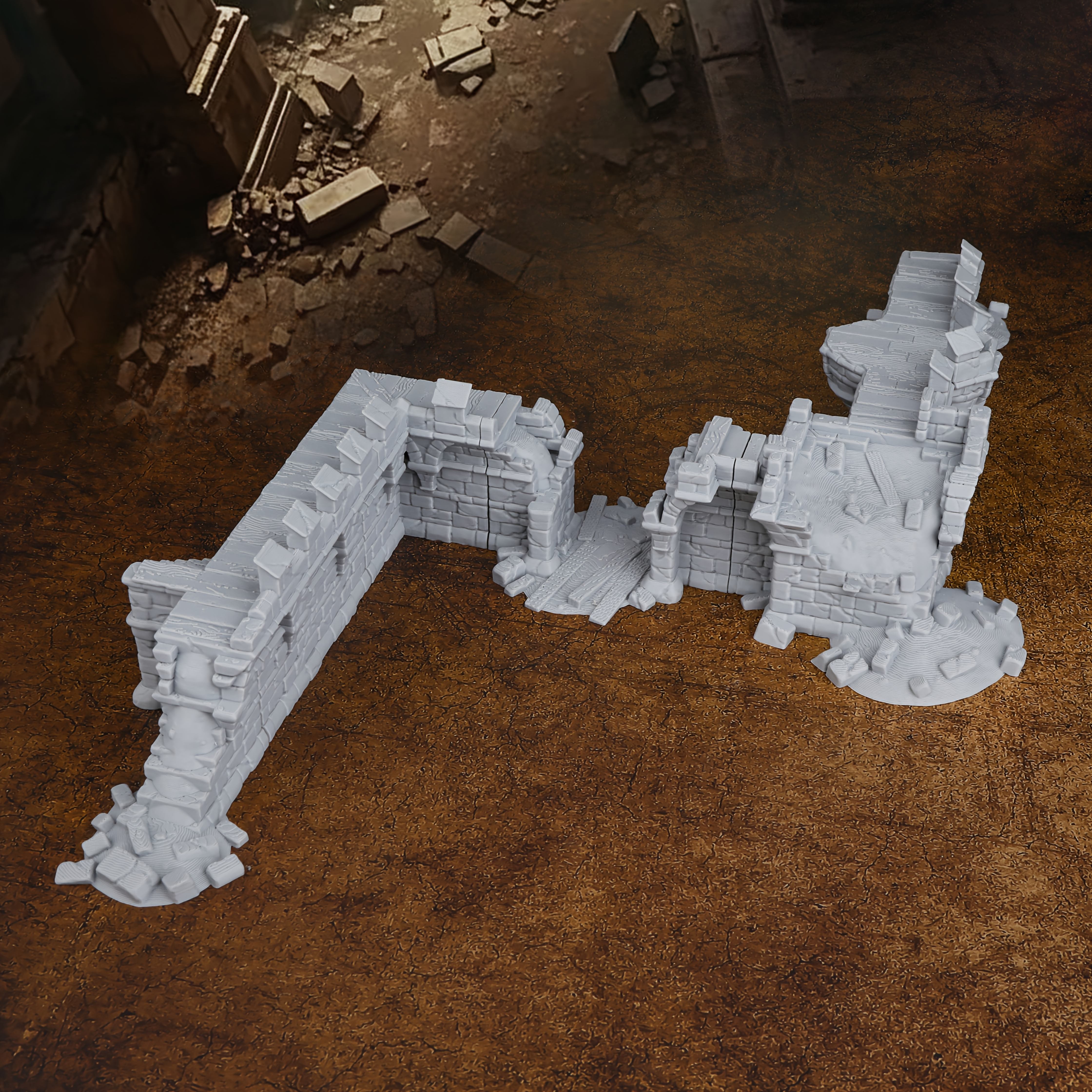 Fantasy Fortress Walls Ruins M - Miniature Terrain Set review and price