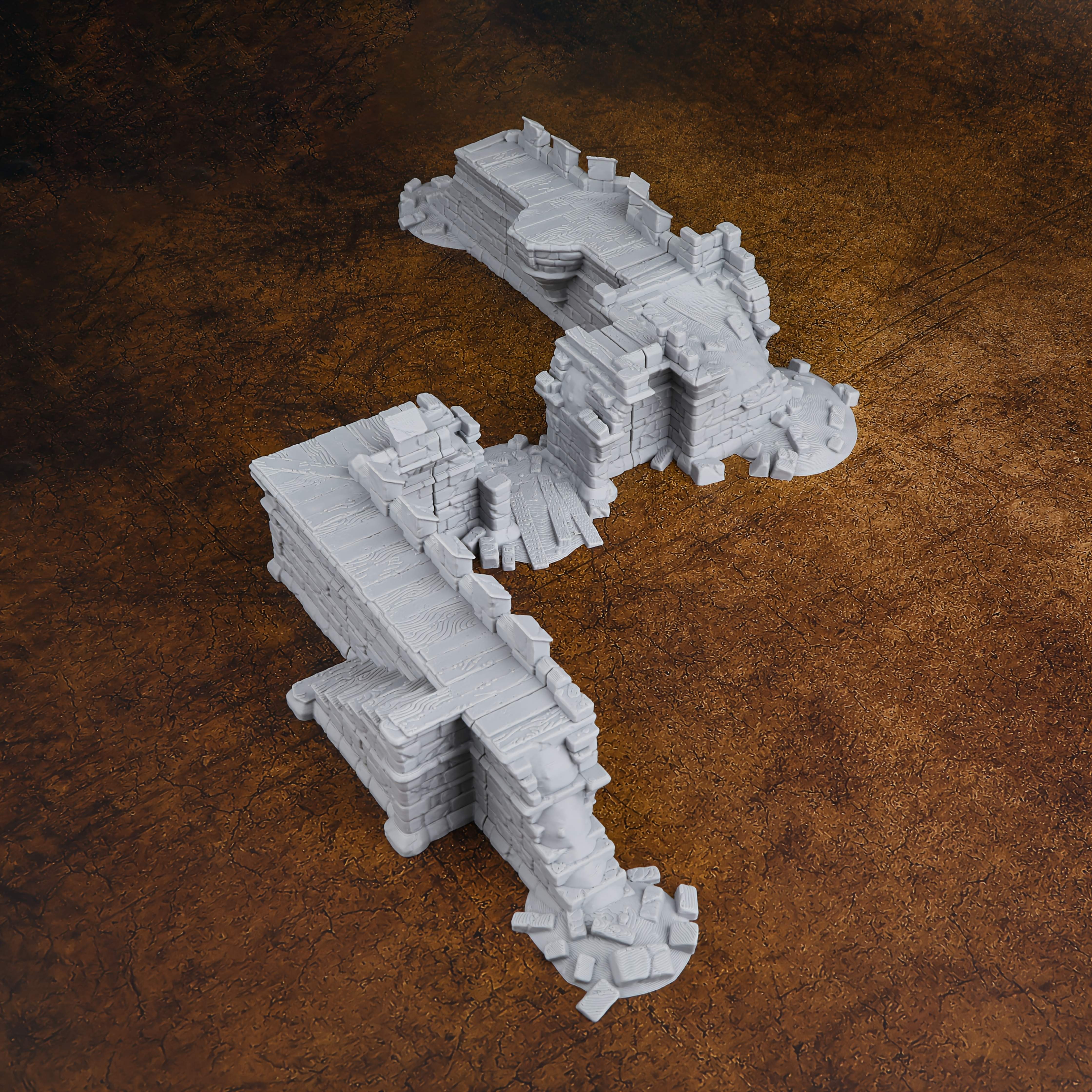 Fantasy Fortress Walls Ruins M - Miniature Terrain Set review and price