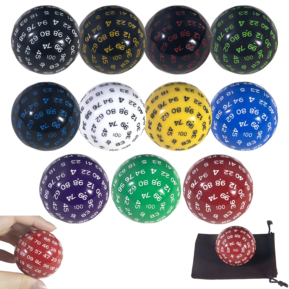 D100 Dice Polyhedral Acrylic 1 - Board Game Ludo review and price