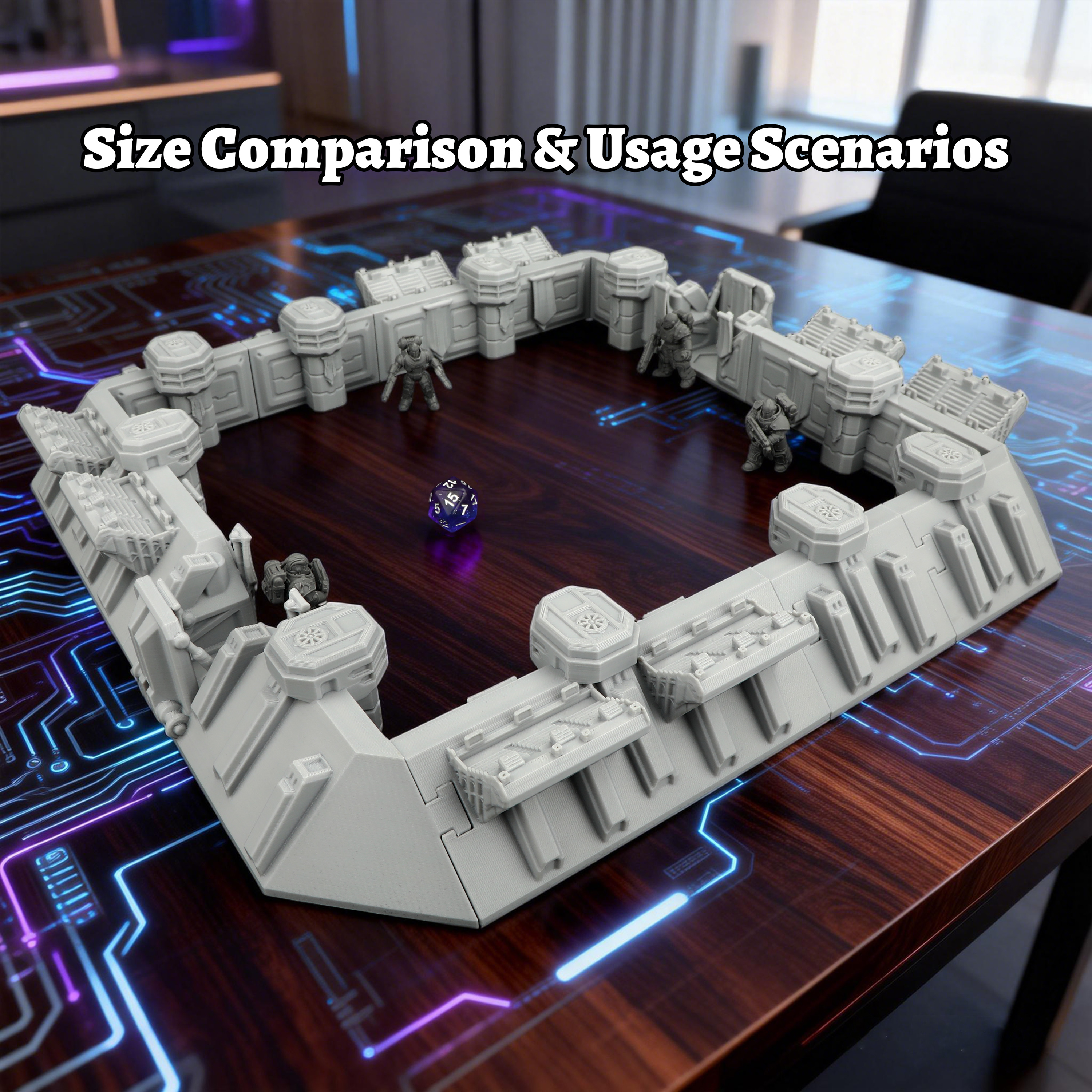 Sci-Fi Arena Terrain Set - Gre - Miniature Terrain Set review and price