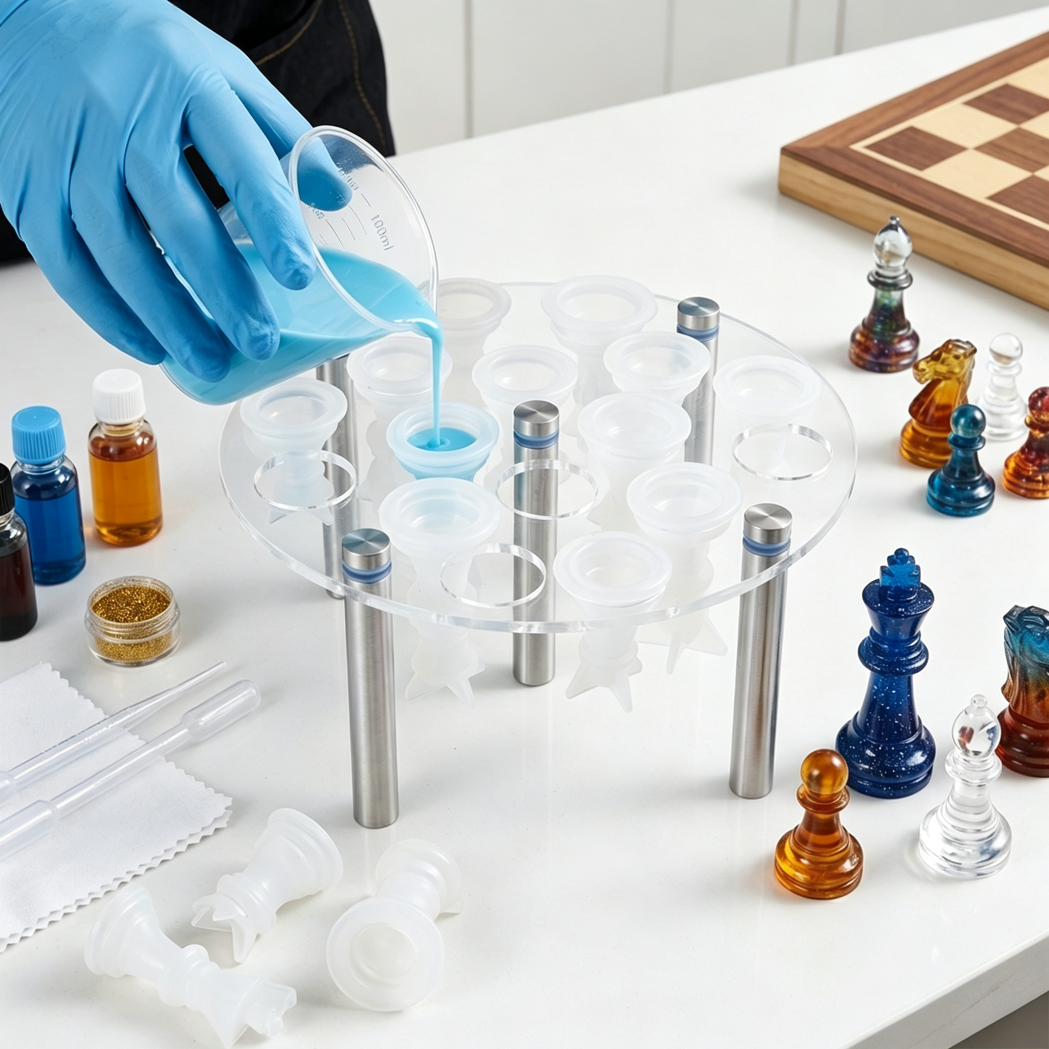 DIY Chess Silicone Mold Handma - Board Game Diy review and price