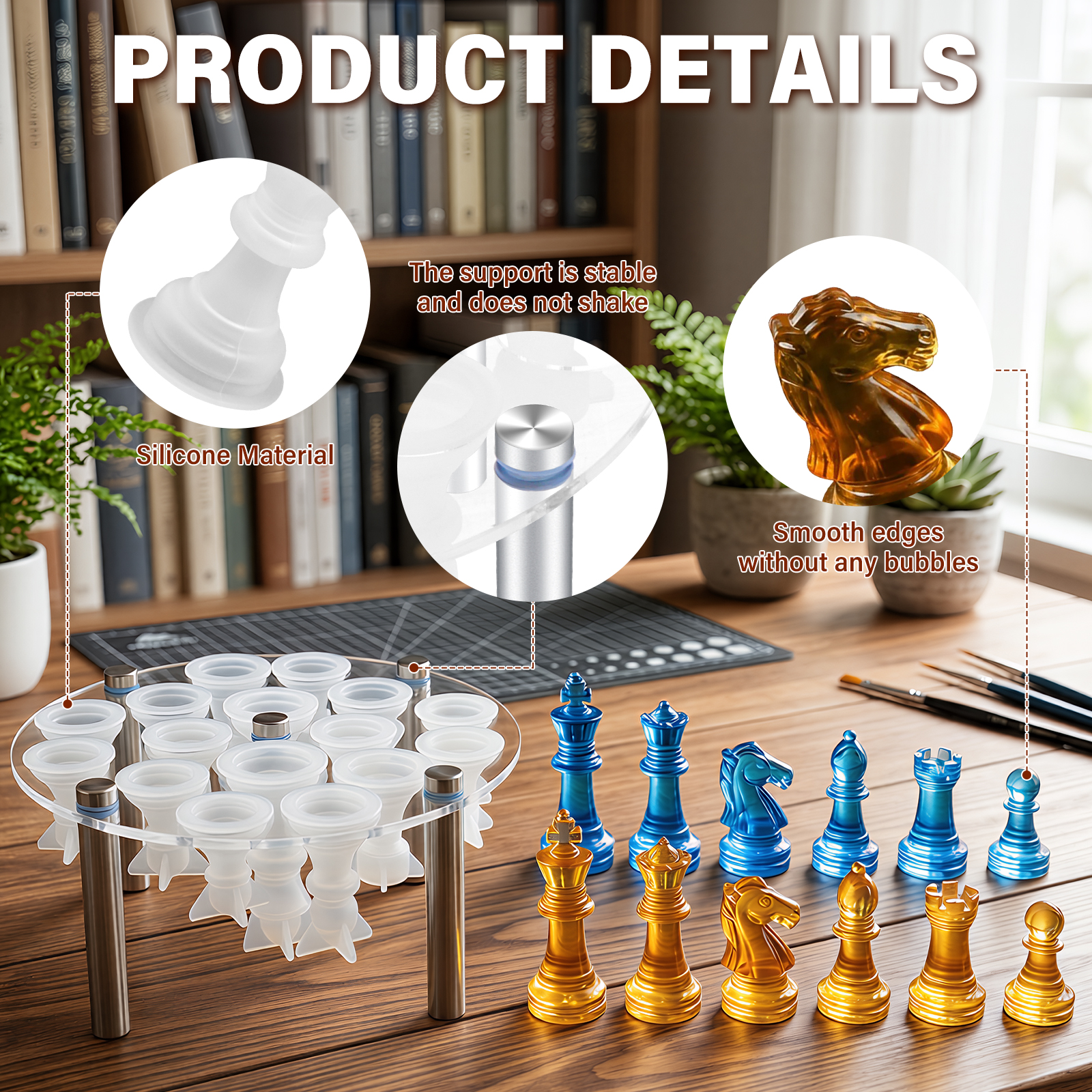 DIY Chess Silicone Mold Handma - Board Game Diy review and price