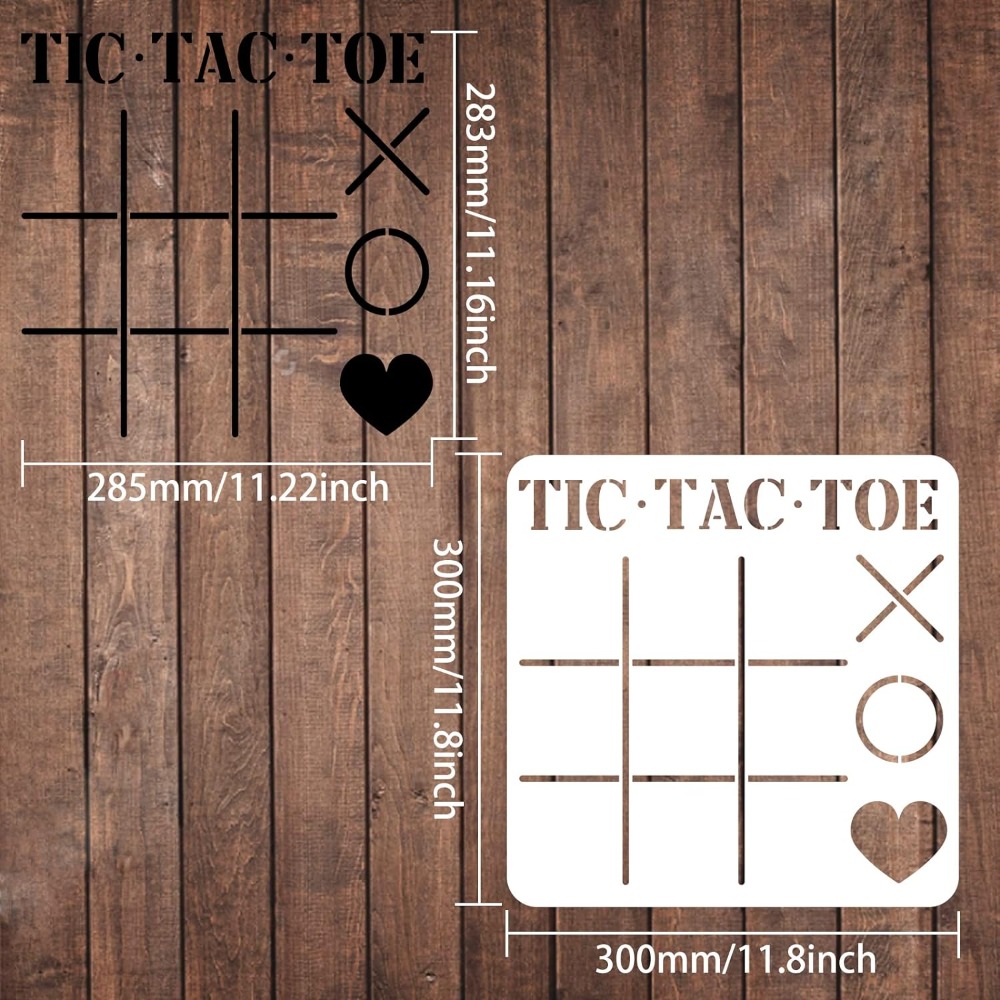 Tic Tac Toe Board Stencil DIY  - Board Game Template review and price